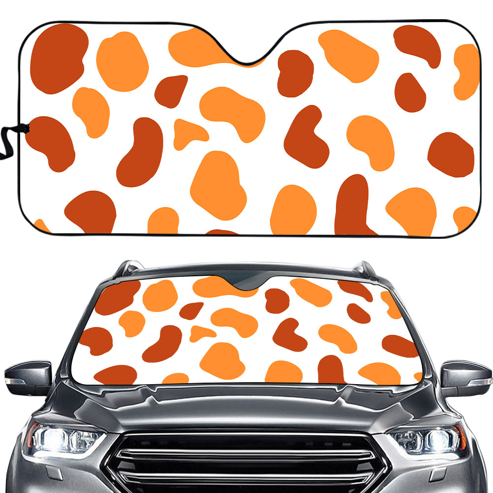 Cow Striped Pattern Printed Car Sun Shade Windshield Heat Reflector Sunshade for Car Windshield Cute Gloss Sunshade: YSFA0955HC-2