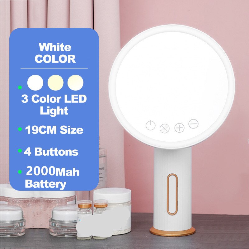 3 farbe LED Eitelkeit machen-hoch-Spiegel Licht Wiederaufladbare Stand Licht Reise Tragbare Lampe machen-hoch Kosmetische Dressing Tisch Schreibtisch Spiegel: Weiß
