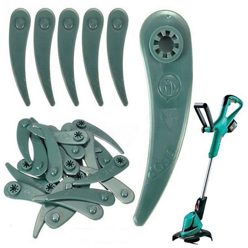 Plastic Bladed Grass Strimmer Durable Trimmer Plastic Garden Accessories Lawn Mower Plastic Blade 1/10/25/50/100pcs