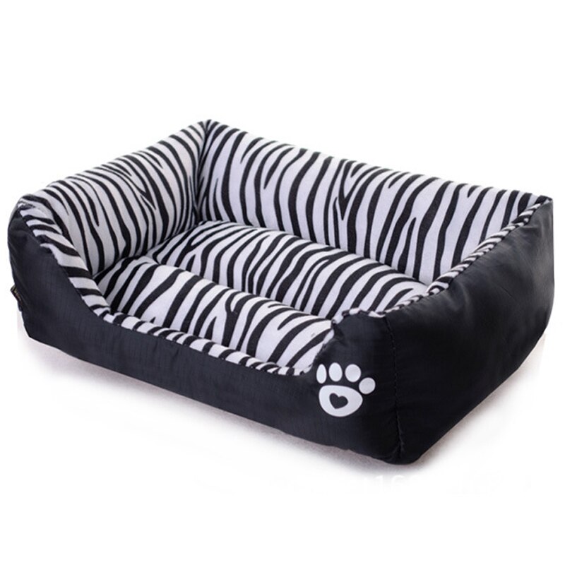 Zebra Pattern Pet Dog Bed Sofa Warm Waterproof Dog Beds for Small Dogs Puppy Cat House Mat Chihuahua Kennel Pets Product