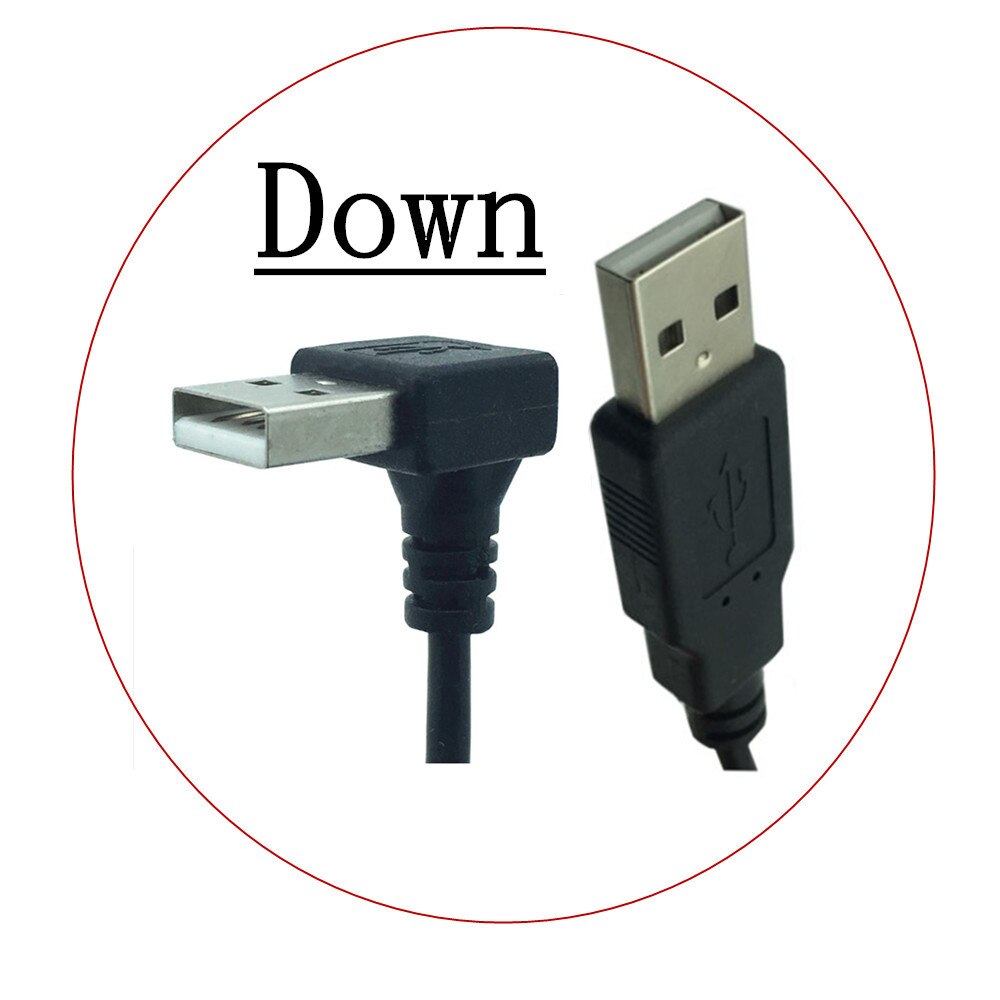 Usb A Male Naar Usb A Male 90 Graden Links/Rechts/Up/Down Hoek Adapter Extension Adapter kabel USB2.0 Male Naar Male Cord 25 Cm