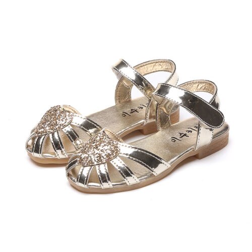 Børn baby piger blød sål sandaler småbørn sommer sko hjerte sandal