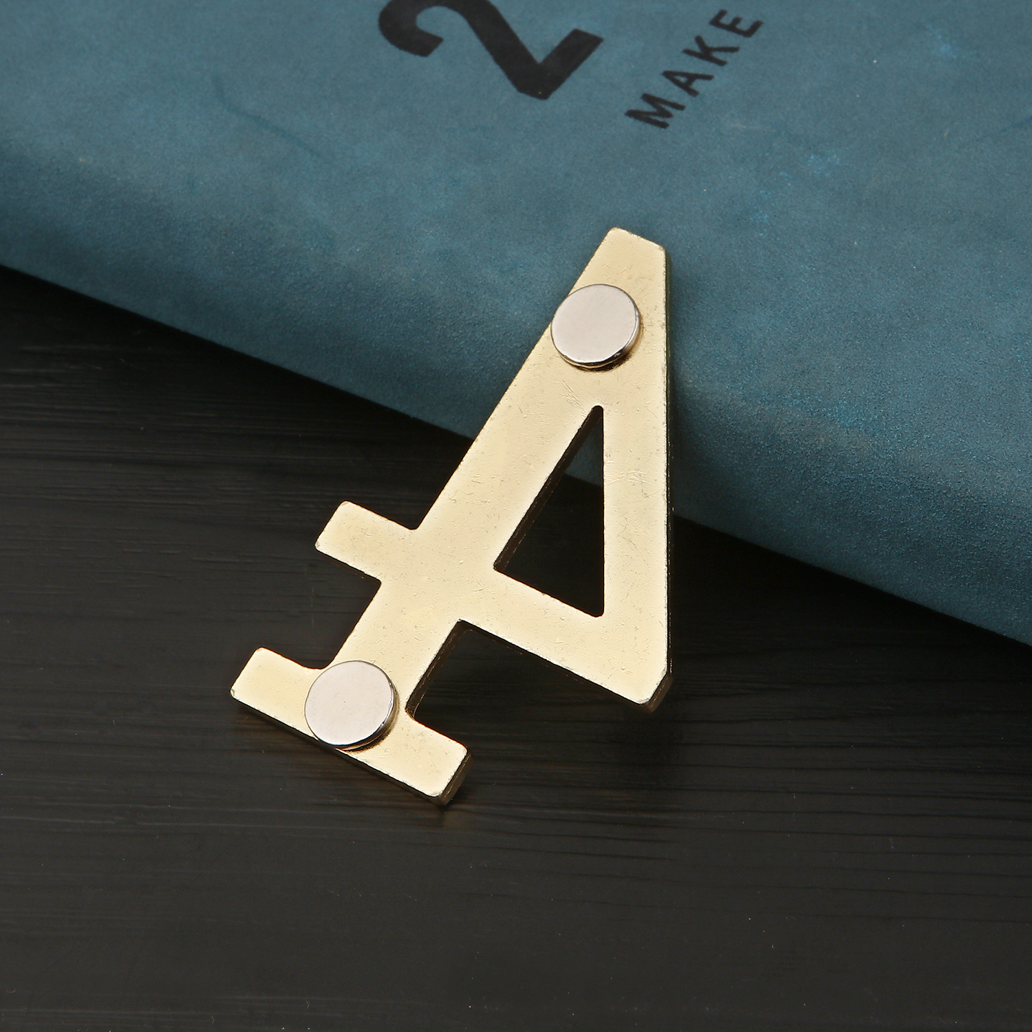 Gouden Metalen Deurnummer Met Magneten 7*4Cm Huisnummer Appartement Deurnummer Voor Outdoor Hotel Home Mailbox Label