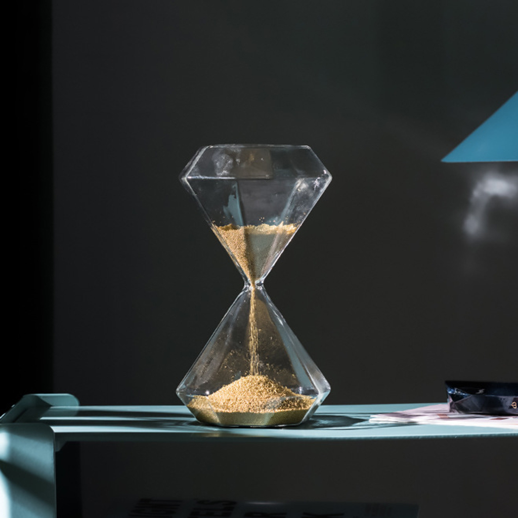 Glass Art Hourglass Decorative Ornament Sand Timer Relieve Pressure Photo Props: B Style L