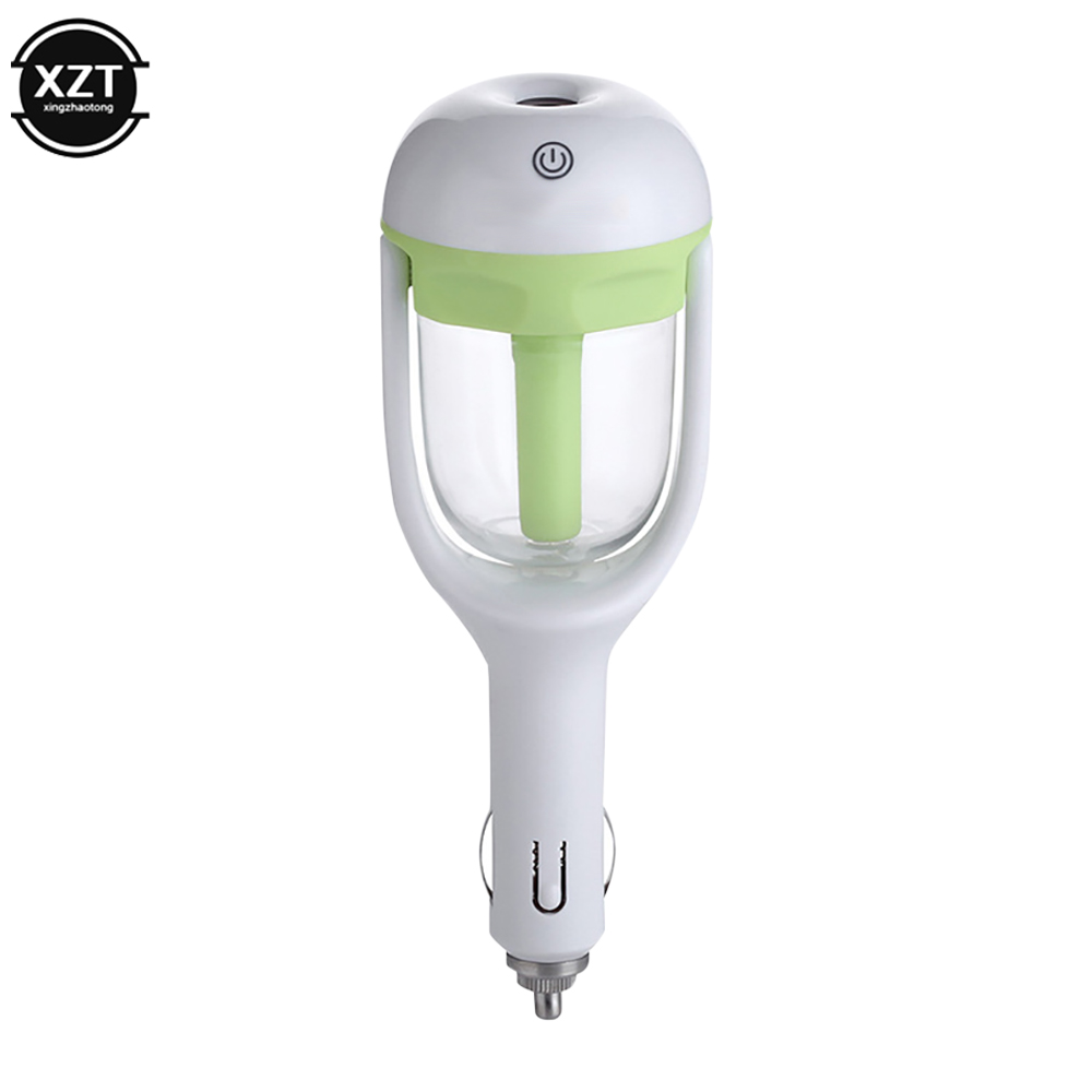 Mini humidificateur d'air pour voiture, purificateur d'air à vapeur, diffuseur d'arôme, huile essentielle, diffuseur d'aromathérapie, brumisateur automatique pour voiture: green