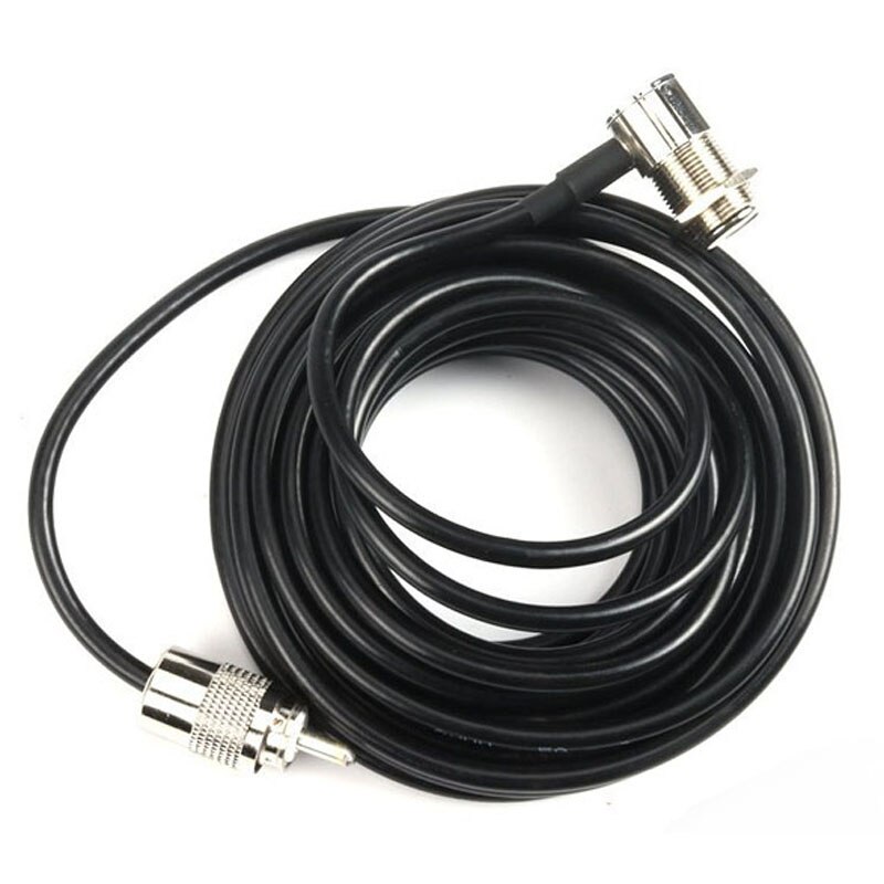 Staffa In Acciaio Inox Per Antenna Radio Mobile, Con Cavo RG-58 Da 5 Metri E Connettore PL259. Rotazione 360°, Fissaggio A Vite Per Baule O Portellone. Adattabile A Yaesu, Kenwood, Icom.