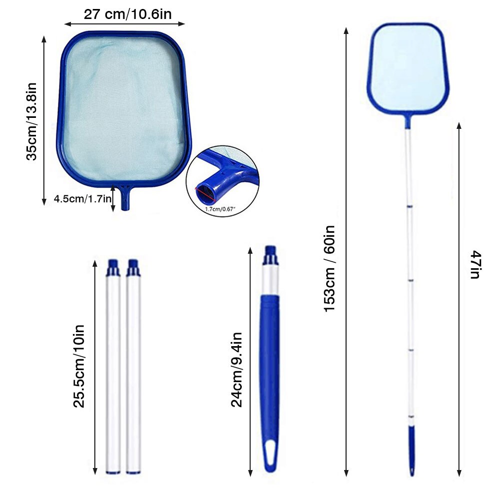 Pool Vacuum Cleaner Set With Brush And Bag And 4ft Pole Pool Spa Pond Mini Jet Vacuum Cleaner For Cleaning Pool Spa Fountain Tub