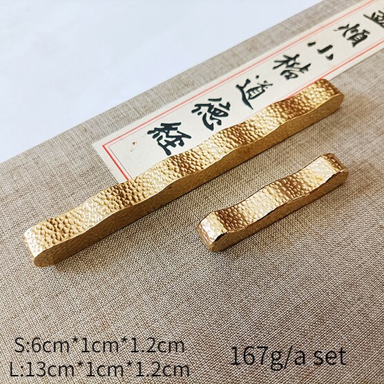 Messing Paperweights Kalligrafie Pen Frame Leerlingen Multifunctionele Creatieve Papier Gewicht Kleine Ornamenten Xuan Papier Paperweights: A5