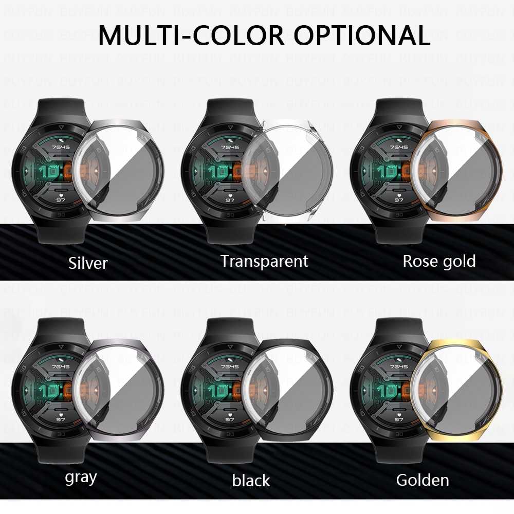 For Huawei GT2e Watch Silicone Case Plating Soft Screen Protector cover For huawei Watch GT2e GT 2e band SmartWatch accessories