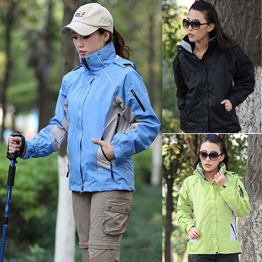 Veste de neige 2 en 1 pour femme, manteau imperméable, coupe-vent, pour l'extérieur, escalade, randonnée, hiver