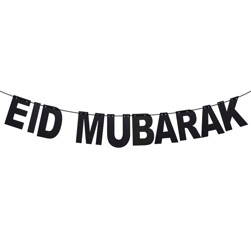 EID Mubarak bannière paillettes étoile lune lettre papier banderoles guirlande islamique musulman fête Ramadan Kareem décorations pour la maison 2024: plum