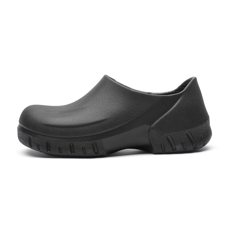 ZHENSI Heren Regenschoenen Instappers Koksschoenen EVA Waterdichte Antislip Oliebestendige Restaurant Keuken Werkschoenen,Rood,45 EU