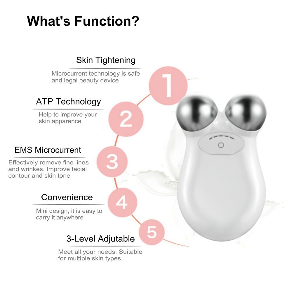 Mini Microcurrent Face Lift Machine Skin Tightening Facial Wrinkle Remover Device Face Lifting Spa USB Charging Beauty Massager