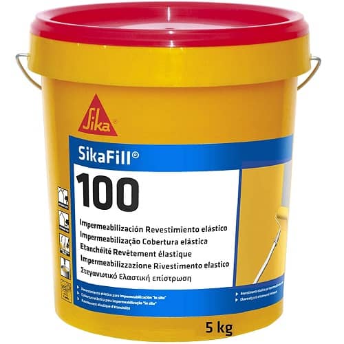 SikaFill 100 Revestimiento elastico impermeabilizacion 5Kg Gris