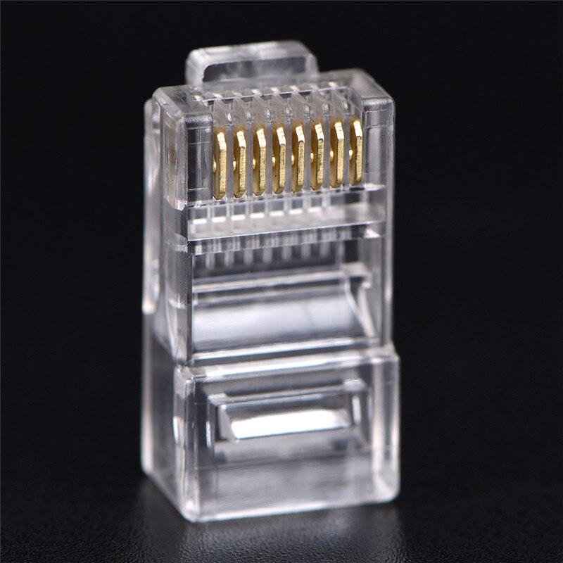 50Pcs RJ45 CAT5 CAT5e Crystal Netwerk Modulaire Plug 8P8C Rj45 Plug Terminals Ethernet Kabel Hoofd Plug Voor Computers