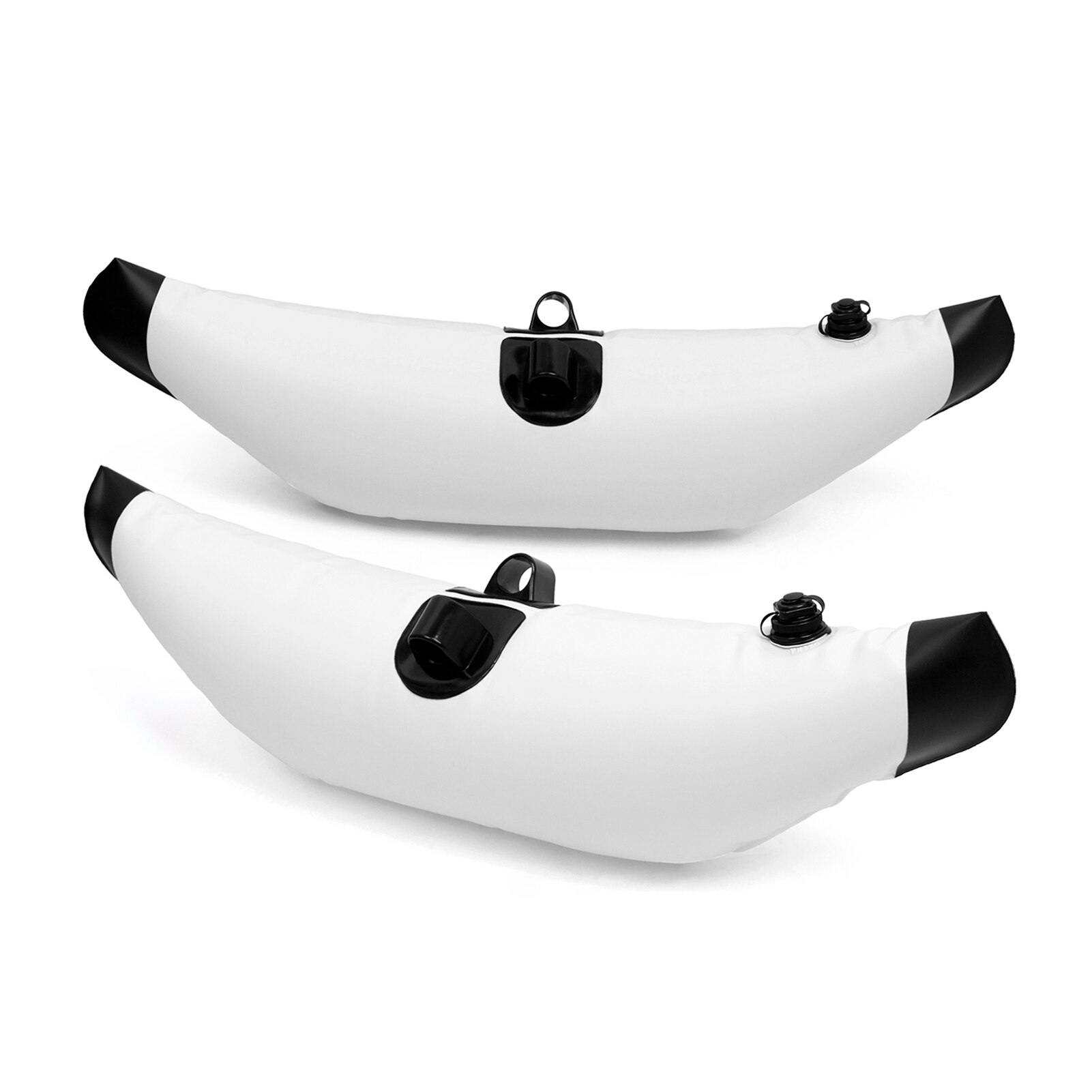 2 stk kajakk pvc oppblåsbare utrigger flyte kajakk båt fiske stående flyte stabilisator system sett: Hvit
