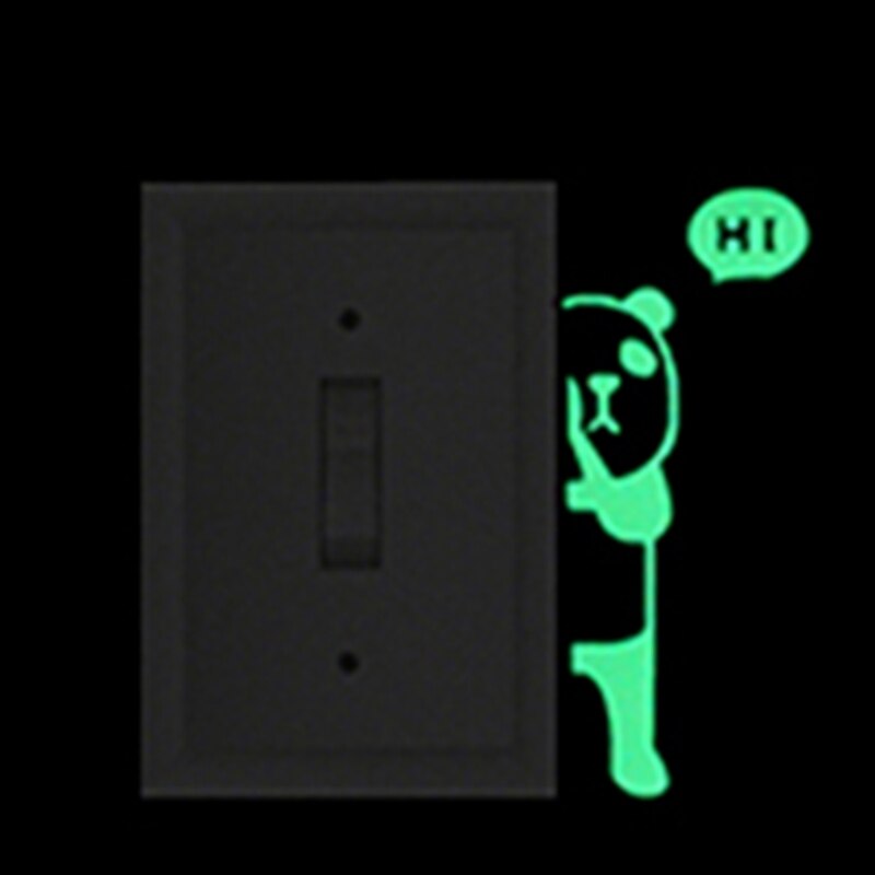 Een Pak Van 5 Stuks Luminous Light Switch Decals Glow In The Dark Muurstickers Stickers Decoratieve Kunst Plakken