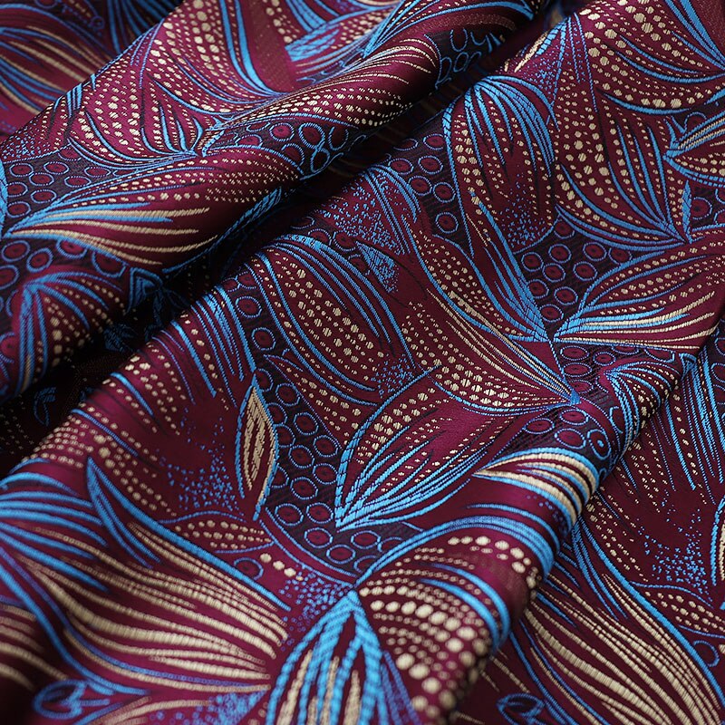 Brokade jacquardmønster stof til syning af cheongsam og kimono af diy satin tøj stof