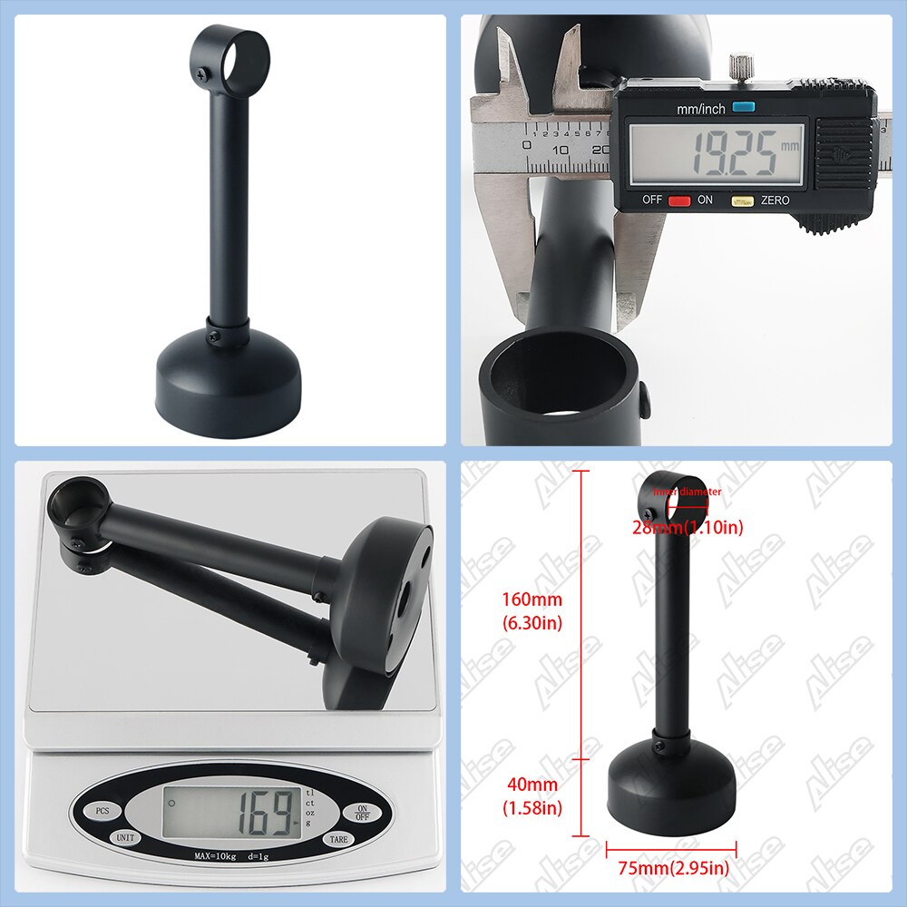 4pc Stainless Steel Flange Bracket 25mm Pipe Bracket Clothes Rod Seat Hanger Closet Rod Support Socket Flange Pipe Bracke