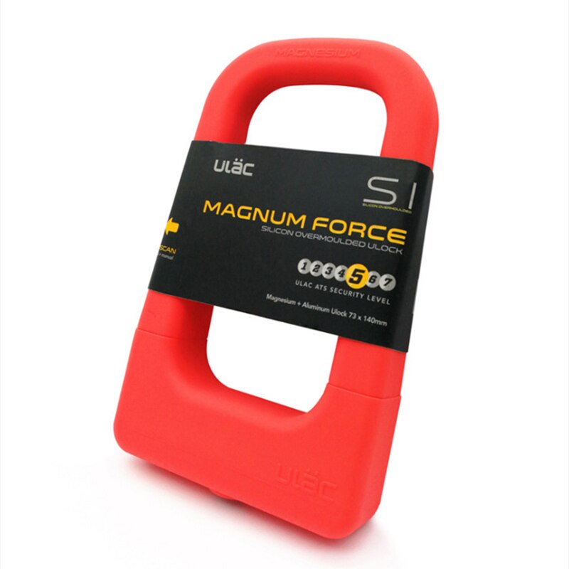 ULAC-cerradura de silicona en forma de U para bicicleta de montaña, antirrobo Universal, fuerte, duradero, de aluminio, anticolisión, de
