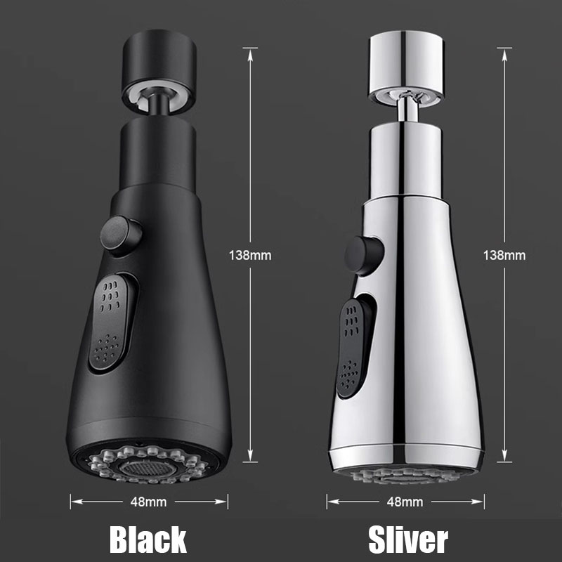 Küche Waschbecken Wasserhahn Bubbler Düse Universal- 720 ° Drehen Sie Höhle Spritzfilter für Küchenarmaturenverlängerung und Belüfter