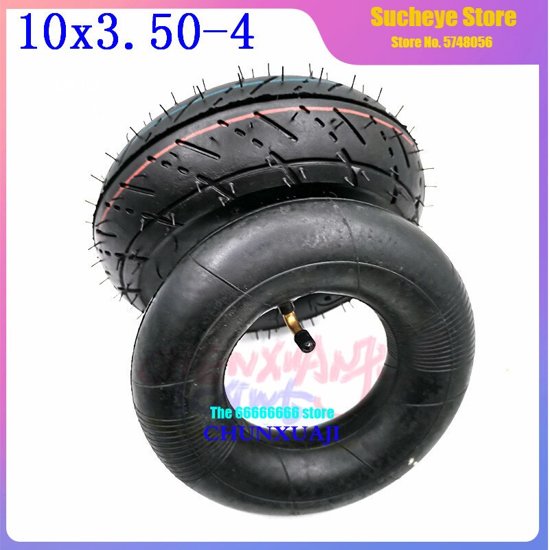 Good 10x3.50-4 Inner Outer Tyre 10x350-4 Pneumatic Wheel Tire for Electric Scooter, Trolley, Tiger Cart Accessories