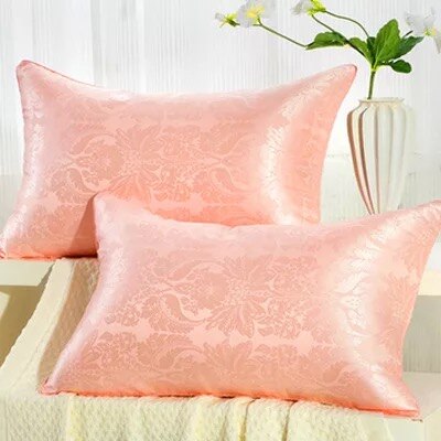48*74cm luksus morbær silke pute/naturlig silke pute trykk minne nakke helse fem-stjerners hotell silke puter floral: Fersken (1 stk)