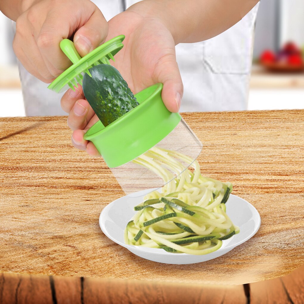 Rallador de pepino de zanahoria cortador en espiral de frutas vegetales rebanador en espiral herramientas para ensalada fideos espagueti