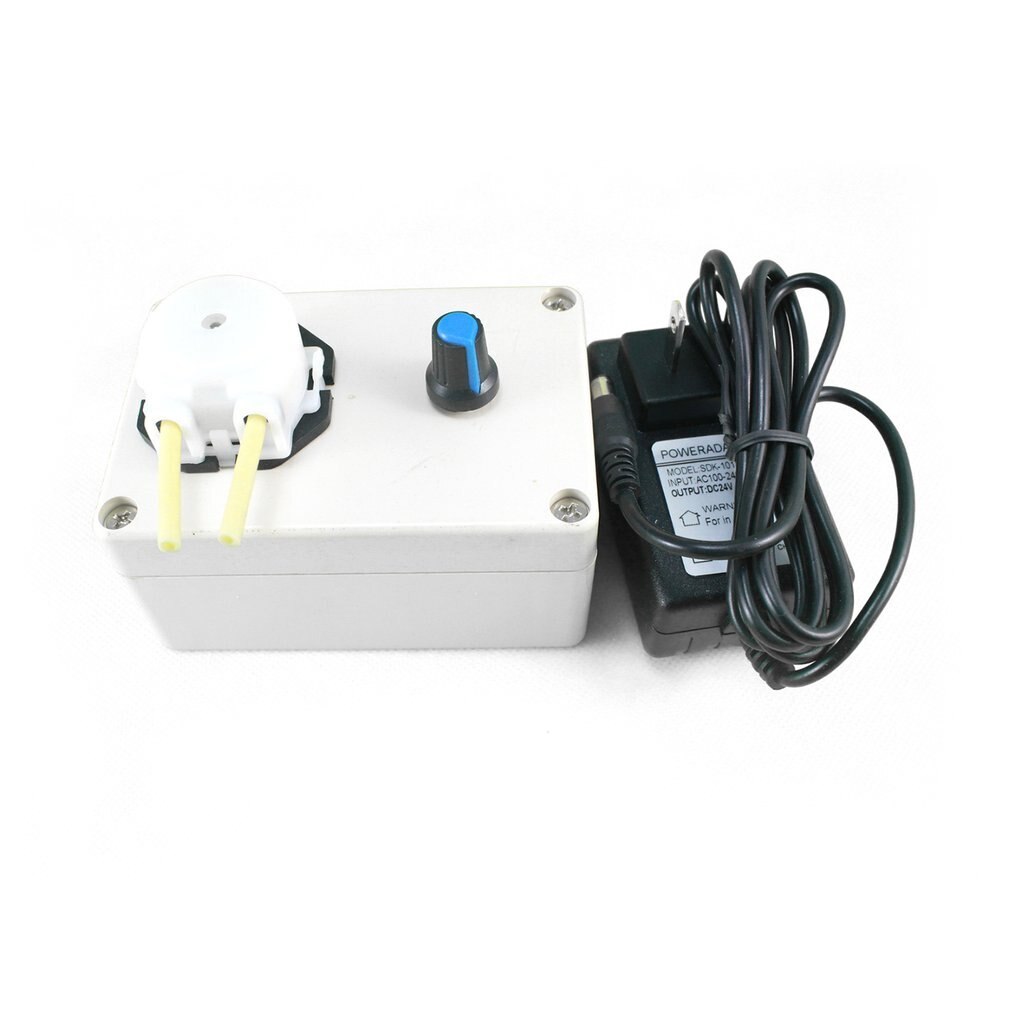 DC 12V Dosing Pump Adjustable Flow Rate DC Motor Laboratory Mini Acid Dosing Peristaltic Pump for Aquarium Lab