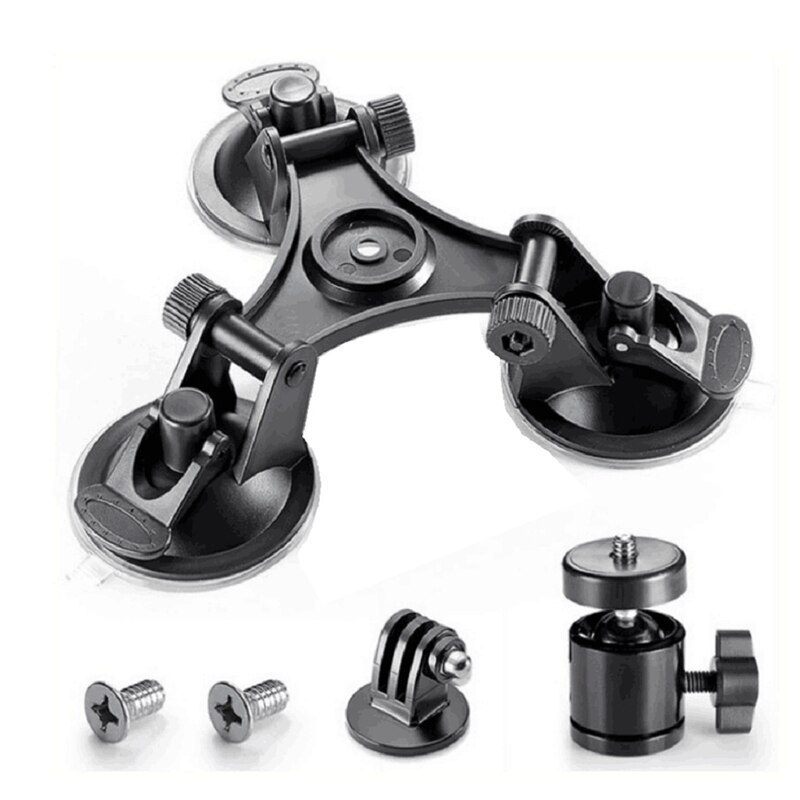 Soporte de coche vacío Triple montaje de ventosa de succión para DJI Osmo accesorio estabilizador de cámara de bolsillo con adaptador de expansión
