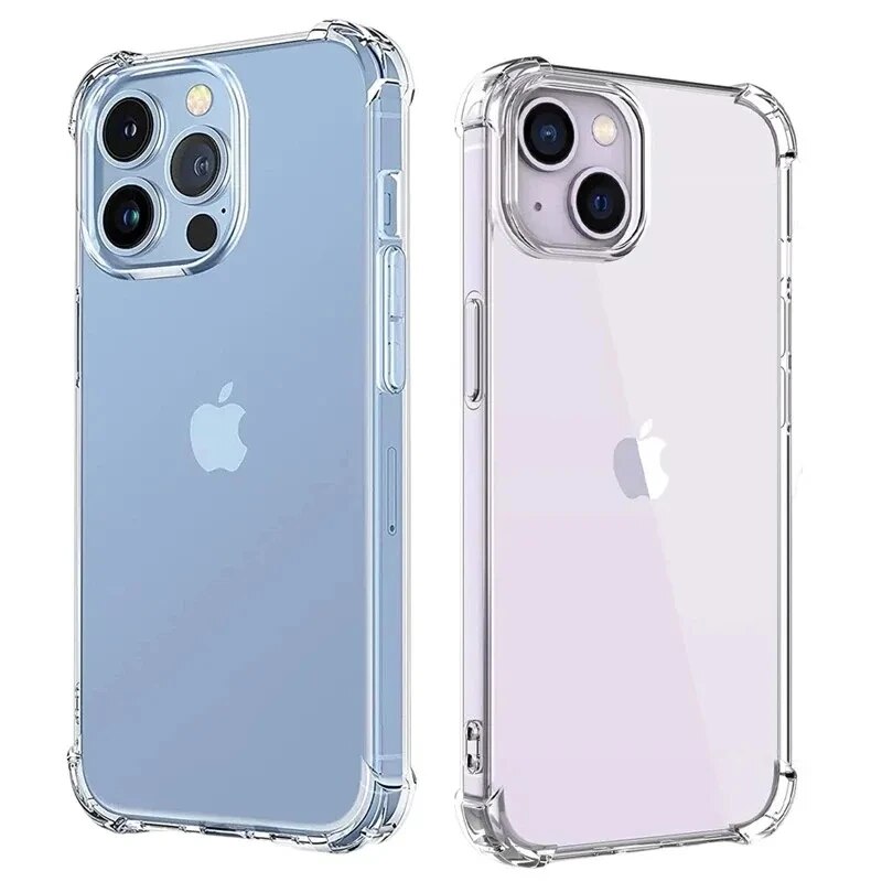 Luxo claro caso à prova de choque para iphone 15 14 13 12 11 pro max capa do telefone no iphone 13 12 14 15 plus capa traseira caso claro