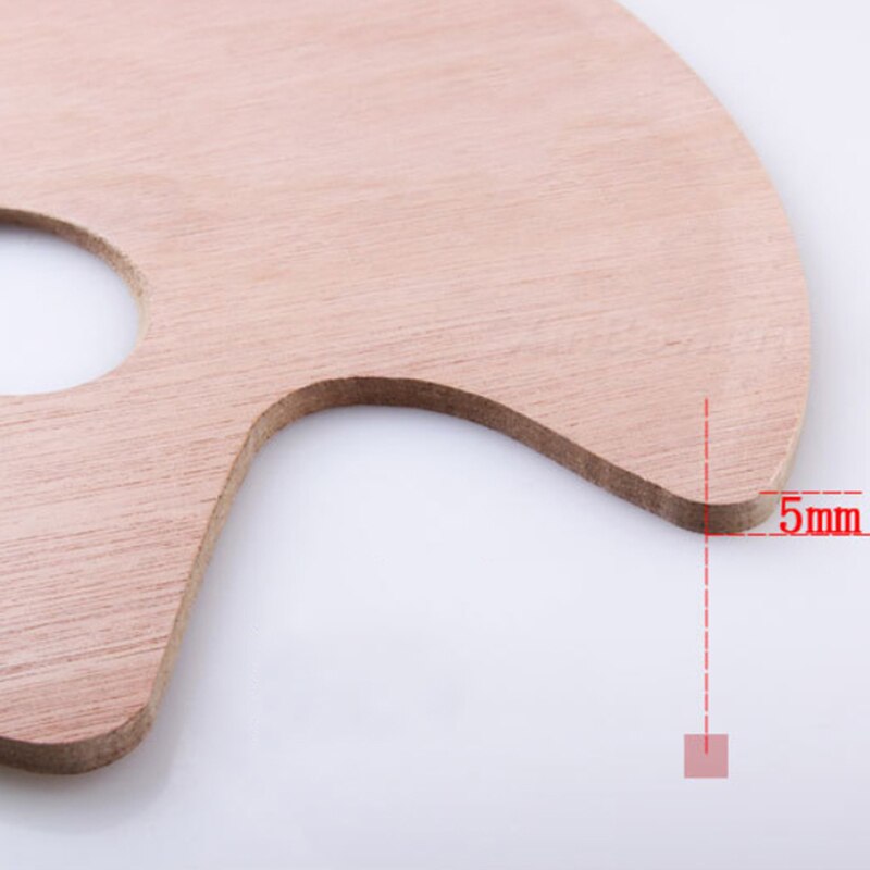 Elíptica pintado de madera de paleta de pintura gouache acrílico pigmento estudiante principiante suministros de arte