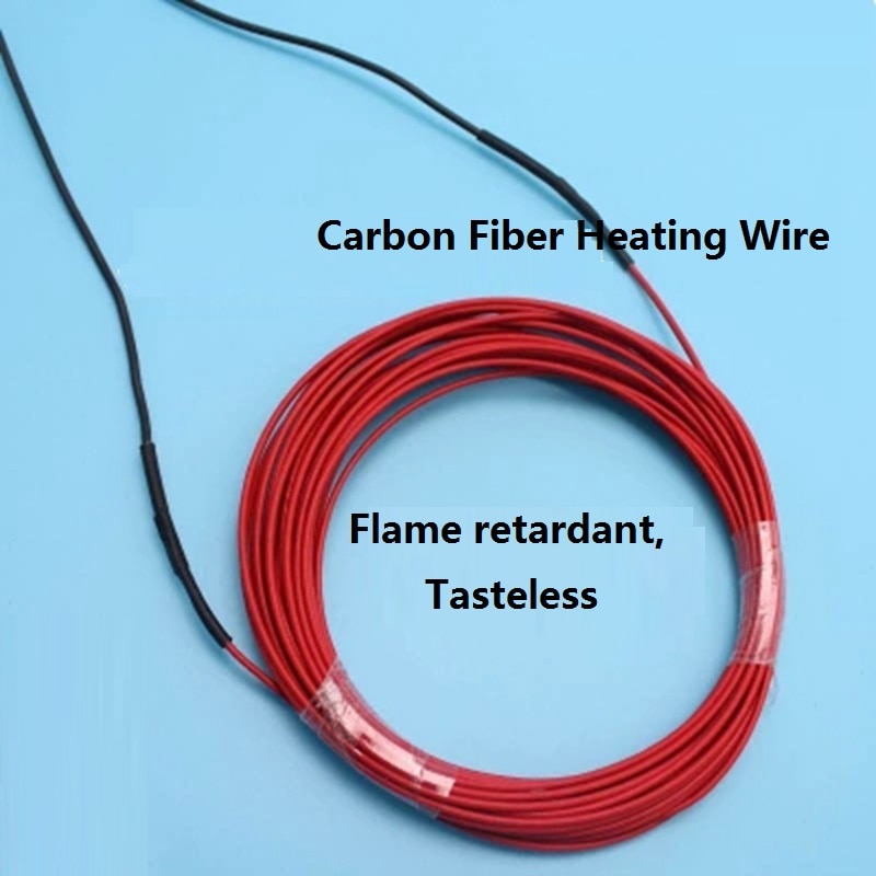 220 V 5 M/10 M/15 M silicagel Verwarming Kabel Kas Temperatuurregeling Vloerverwarming Ras Carbon fiber Verwarming Draad