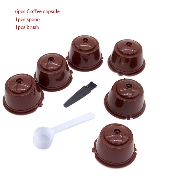 1/2 st / parti påfyllningsbara dolce gusto återanvändbara kapslar kaffekapslar plast kompatibla med nescafe genio, piccolo, esperta: 6 st