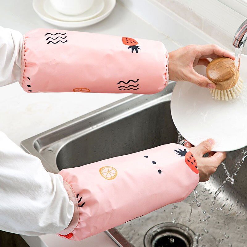 Manguitos de cocina impermeables Oxford, Mangas de trabajo, sección larga, protector de cocina, suministros de limpieza del hogar