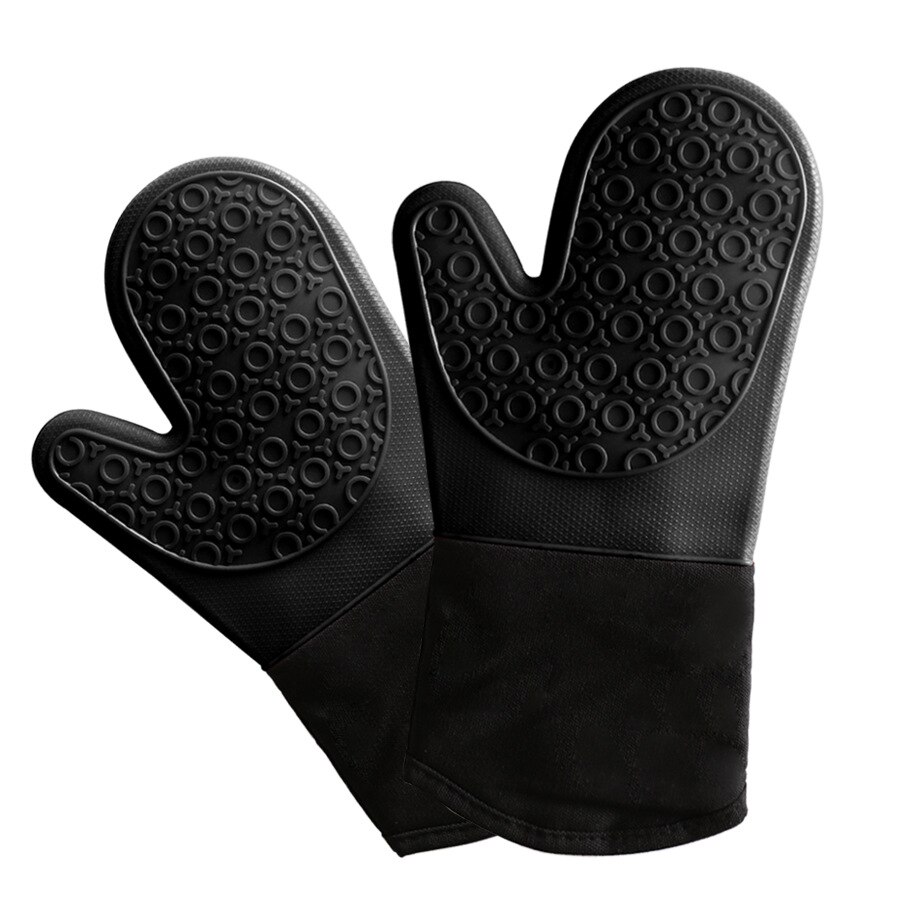 1PCS BBQ Glove 300-500 Centigrade Extreme Heat Resistant Silicone microwave kitchen Gloves Cooking Grill Oven Mitts Gloves