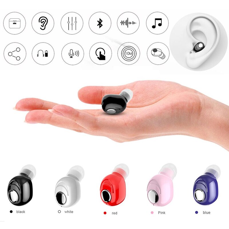 Mini Draadloze Bluetooth Oortelefoon V5.0 Stereo In-Ear Headset Met Microfoon Sport Running Oordopjes Oordopjes Voor Samsung Huawei Xiaomi