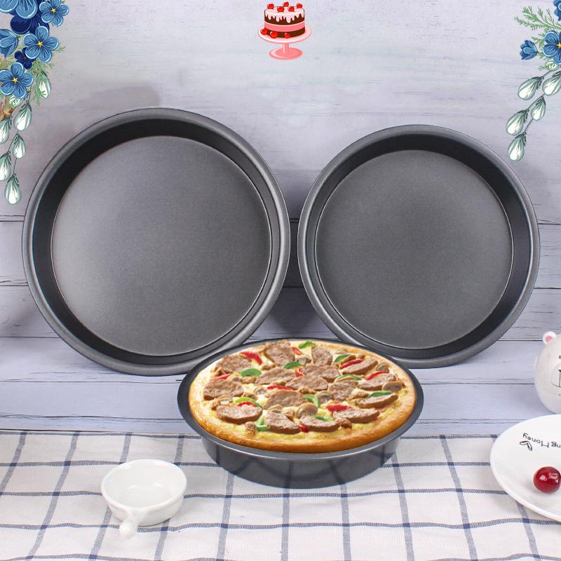 6/7/8/9inch Non Stick Round Pizza Pan Baking Pastry Quiche Round Pie Cake Dishes Pans Tray Baking Sheet Pan Tray Kitchen Items