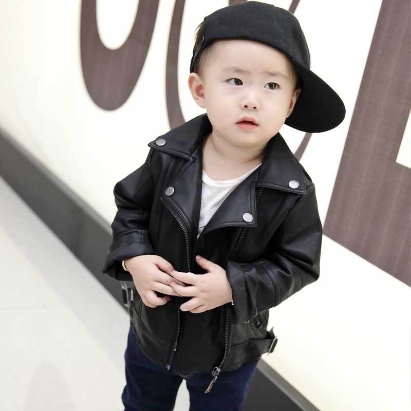 Girls PU Leather Jacket Boys Coats Autumn Spring Clothes Children Outerwear For Clothing Infant Kids Coat Baby Girl Jackets