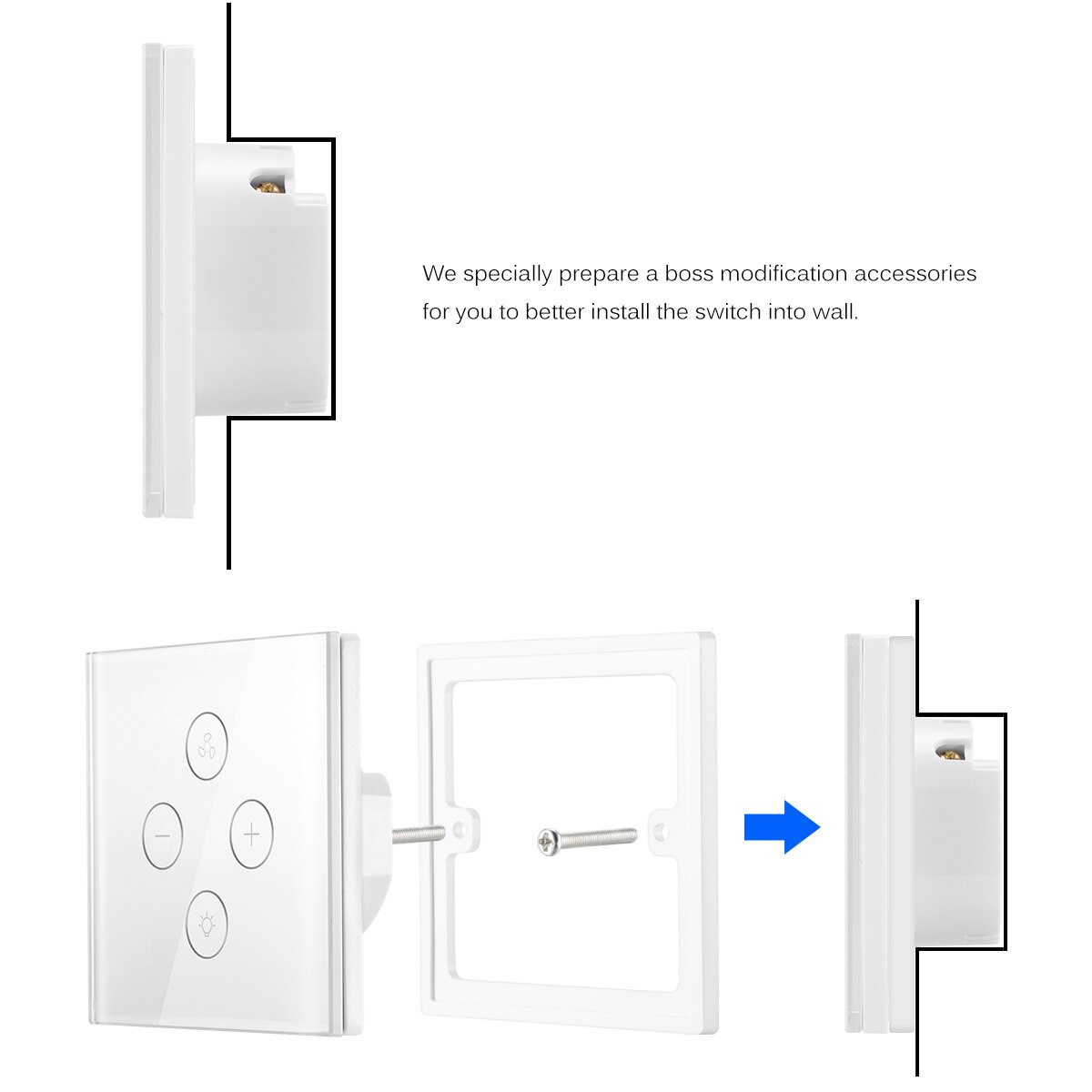 Smart Wifi Switch for Fan Light Compatible for Alexa Google Home Smart Life App Control