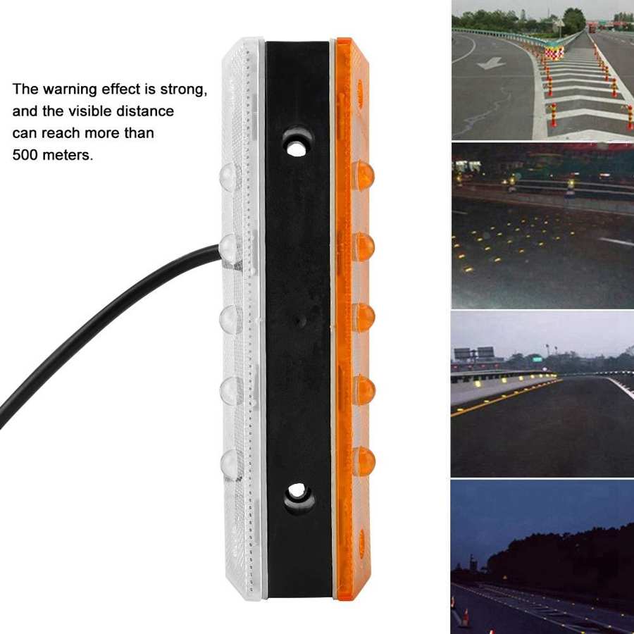 LED Rectangle Double Side Traffic Indicator Light Safety Road Highway Tunnel Warning Sign Traffic Warning Light