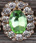 10 stk/parti 25mm*31mm diamantknapper i gyllen legering flatback dekorasjoner akryl rhinestone knapp gjør-det-selv bryllup tilbehør: Nr. .9