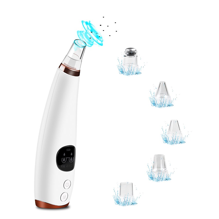 Blackhead Remover Facial Pore Clean Acne Extractor Kit Blackhead Remover Suction Tool 6 Replaceable Suction Heads
