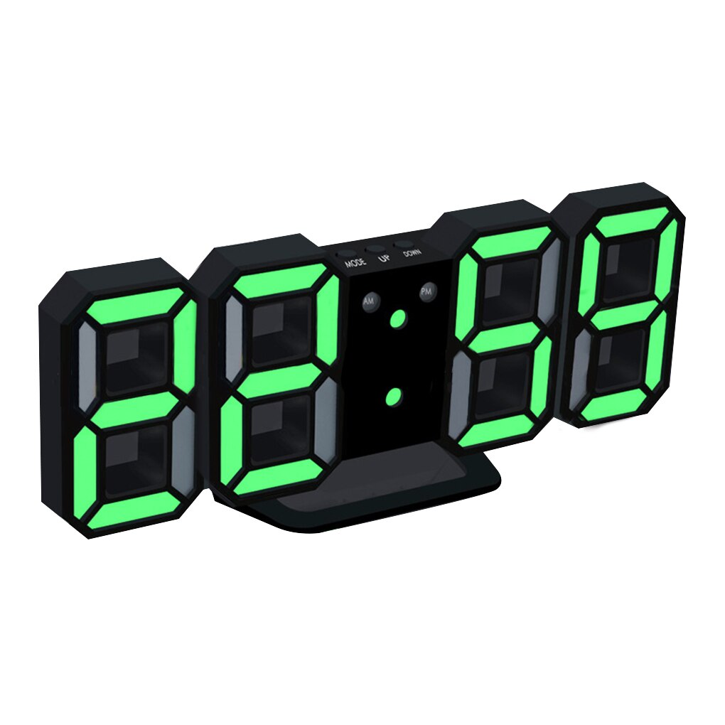 3D Led Wandklok Modern Digitale Tafel Klok Alarm Nachtlampje Saat Reloj De Pared Horloge Voor Thuis Woonkamer decoratie: No.3