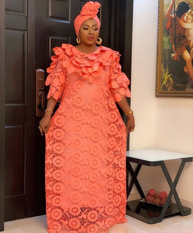 Lace African Dresses for Women Plus Size Muslim Dashiki African Clothes Abaya Dubai Boubou Robe Africa Maxi Dress: MULTI