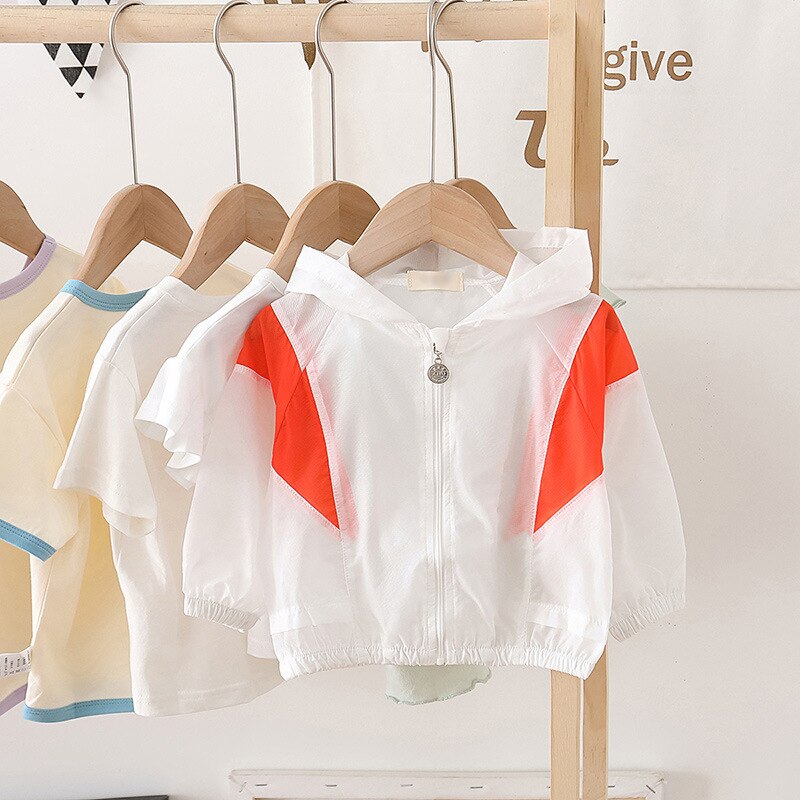 Manteau imperméable au soleil pour bébés garçons filles | Manteau de protection contre le soleil, léger et respirant, pour enfants, vestes de climatisation pour enfants
