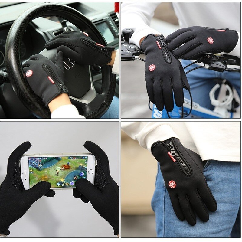 Unisex waterdichte winter warme heren ski snowboard motorrijden touchscreen sneeuw vrijetijdshandschoenen