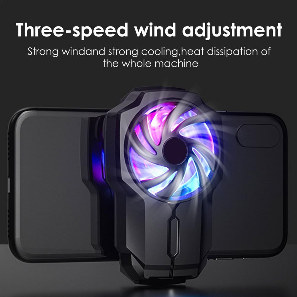 Draagbare Cooling Mobiele Telefoon Radiator Verstelbare Wind Power 700Mah Grote Batterij Luchtgekoelde Quick Mini Fan Game Telefoon radiator