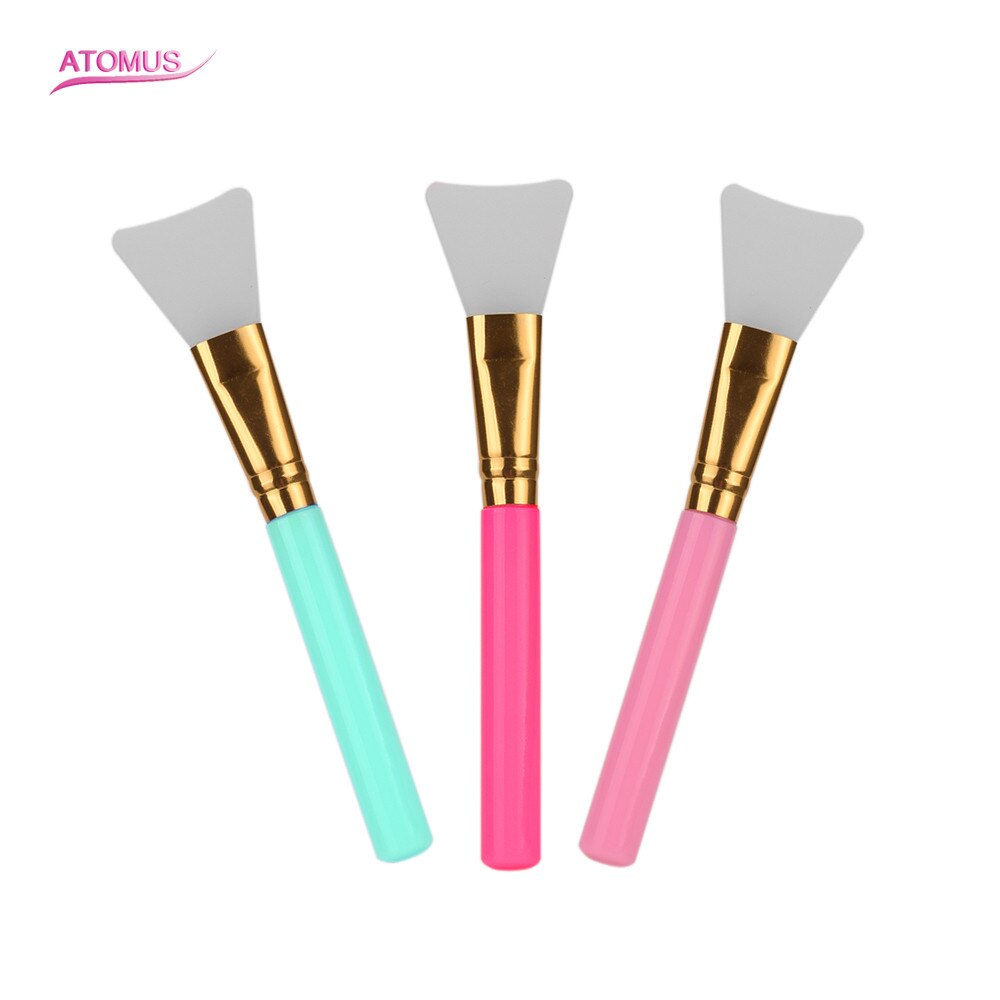 Brocha para maquillaje, 3 uds., cepillo de silicona suave para máscara, aplicación de espátulas para mezclar, herramientas de belleza y cuidado Facial diario