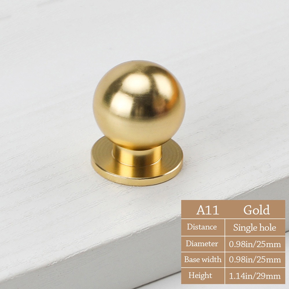 Simple Knurled Cabinet Drawer Knob Round Gold Door Handle Portable Single Hole Furniture Accessories for Home: MULTI